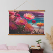 Wood met bovenzijde wandtapijt hangend wandkleed (Slaapkamer)