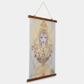 Wood met bovenzijde wandtapijt hangend wandkleed (Gebogen)