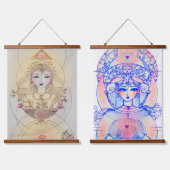 Wood met bovenzijde wandtapijt hangend wandkleed (Dubbel)