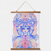 Wood met bovenzijde wandtapijt hangend wandkleed (Voorkant 2)