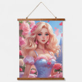 Wood met bovenzijde wandtapijt hangend wandkleed (Voorkant 2)