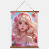 Wood met bovenzijde wandtapijt hangend wandkleed (Voorkant 3)