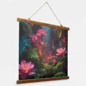 Wood met bovenzijde wandtapijt hangend wandkleed (Gebogen)