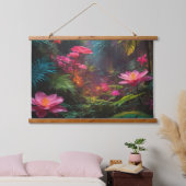 Wood met bovenzijde wandtapijt hangend wandkleed (Slaapkamer)