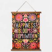 Wood met bovenzijde wandtapijt hangend wandkleed (Voorkant)