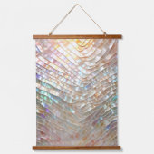 Wood met bovenzijde wandtapijt hangend wandkleed (Voorkant)