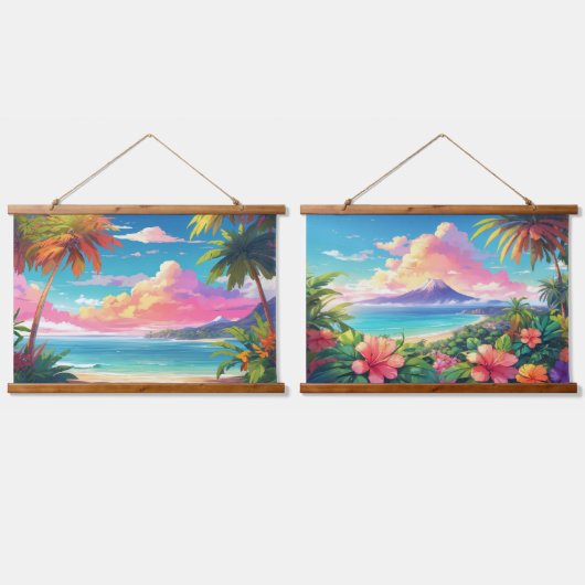 Wood met bovenzijde wandtapijt hangend wandkleed (Dubbel)