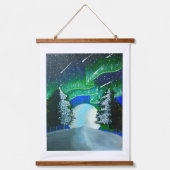 Wood met bovenzijde wandtapijt hangend wandkleed (Voorkant)