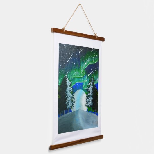 Wood met bovenzijde wandtapijt hangend wandkleed (Gebogen)