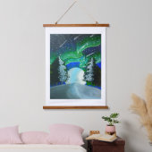 Wood met bovenzijde wandtapijt hangend wandkleed (Slaapkamer)