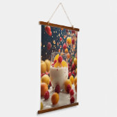 Wood met bovenzijde wandtapijt hangend wandkleed (Gebogen)