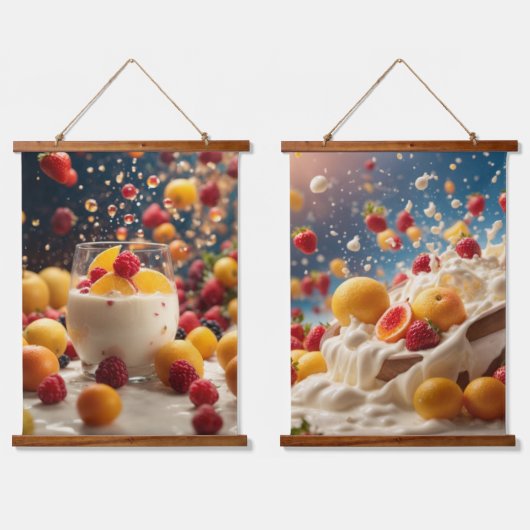 Wood met bovenzijde wandtapijt hangend wandkleed (Dubbel)