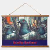 Wood met bovenzijde wandtapijt hangend wandkleed (Voorkant)