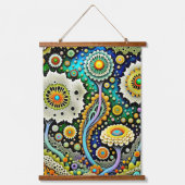 Wood met bovenzijde wandtapijt hangend wandkleed (Voorkant 2)