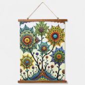 Wood met bovenzijde wandtapijt hangend wandkleed (Voorkant 3)