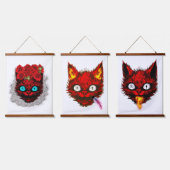 Wood met bovenzijde wandtapijt hangend wandkleed (Driedubbel)