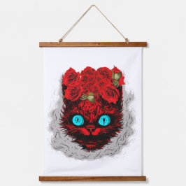 Wood met bovenzijde wandtapijt hangend wandkleed