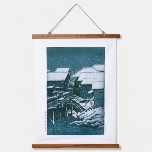 Wood met bovenzijde wandtapijt hangend wandkleed (Voorkant)