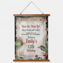 Wood met bovenzijde wandtapijt hangend wandkleed