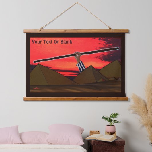 Wood met bovenzijde wandtapijt hangend wandkleed (Slaapkamer)