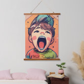 Wood met bovenzijde wandtapijt hangend wandkleed (Slaapkamer)