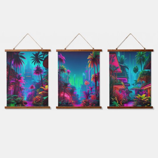 Wood met bovenzijde wandtapijt hangend wandkleed (Driedubbel)