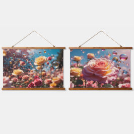 Wood met bovenzijde wandtapijt hangend wandkleed