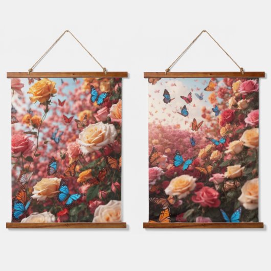 Wood met bovenzijde wandtapijt hangend wandkleed (Dubbel)