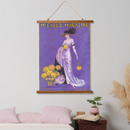 Wood met bovenzijde wandtapijt hangend wandkleed