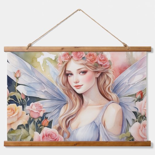 Wood met bovenzijde wandtapijt hangend wandkleed (Voorkant)