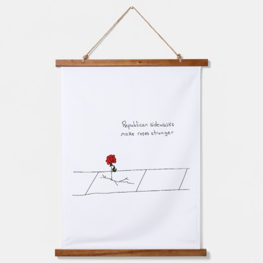 Wood met bovenzijde wandtapijt hangend wandkleed (Voorkant)