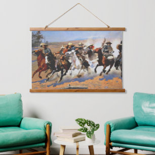 Wood met bovenzijde wandtapijt hangend wandkleed