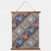 Wood met bovenzijde wandtapijt hangend wandkleed (Voorkant)