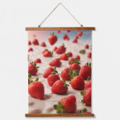 Wood met bovenzijde wandtapijt hangend wandkleed (Voorkant)