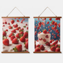 Wood met bovenzijde wandtapijt hangend wandkleed