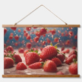 Wood met bovenzijde wandtapijt hangend wandkleed (Voorkant)