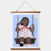 Wood met bovenzijde wandtapijt hangend wandkleed (Voorkant)