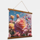 Wood met bovenzijde wandtapijt hangend wandkleed (Gebogen)