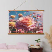 Wood met bovenzijde wandtapijt hangend wandkleed (Slaapkamer)