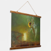 Wood met bovenzijde wandtapijt hangend wandkleed (Gebogen)