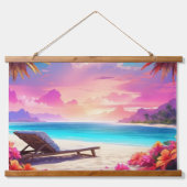 Wood met bovenzijde wandtapijt hangend wandkleed (Voorkant)