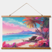 Wood met bovenzijde wandtapijt hangend wandkleed (Voorkant 2)