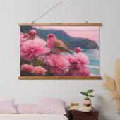 Wood met bovenzijde wandtapijt hangend wandkleed (Slaapkamer)