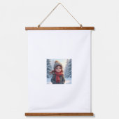 Wood met bovenzijde wandtapijt hangend wandkleed (Voorkant)