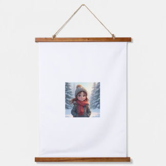 Wood met bovenzijde wandtapijt hangend wandkleed