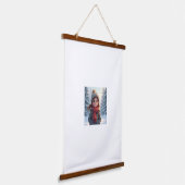 Wood met bovenzijde wandtapijt hangend wandkleed (Gebogen)