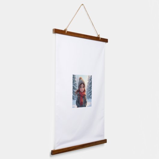 Wood met bovenzijde wandtapijt hangend wandkleed (Gebogen)