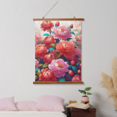 Wood met bovenzijde wandtapijt hangend wandkleed (Slaapkamer)