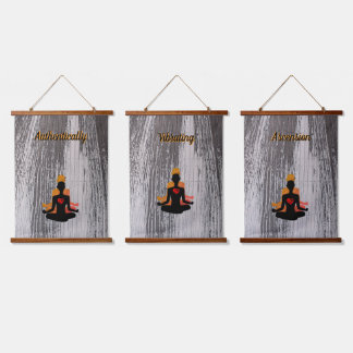 Wood met bovenzijde wandtapijt hangend wandkleed