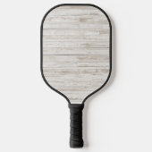 Wood met witte was pickleball paddle (Voorkant)